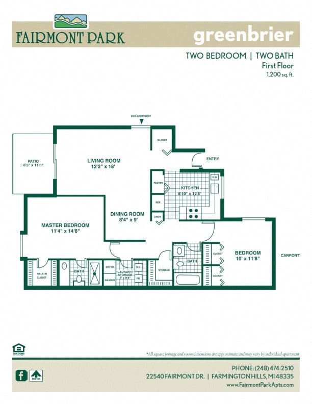 Greenbriar First Floor floor plan